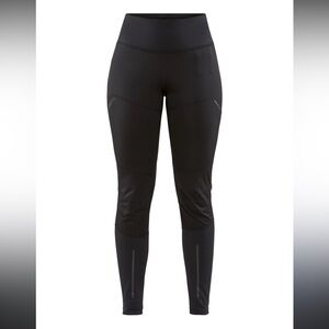 CRAFT ADV Essence Warm Wind Tights - Women's Black Running Training Pants